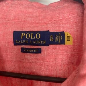 Brand new linen mens Ralph Lauren long sleeve shirt.